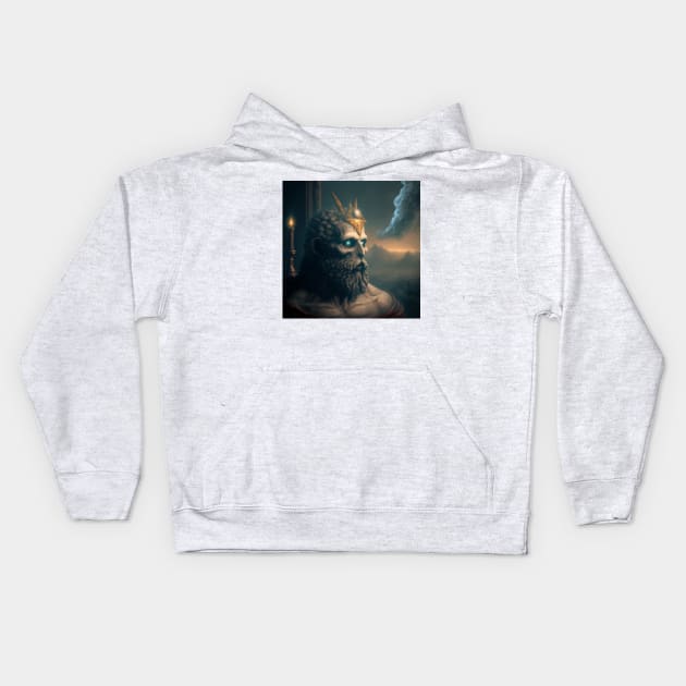 Death king Kids Hoodie by AiArtPerceived